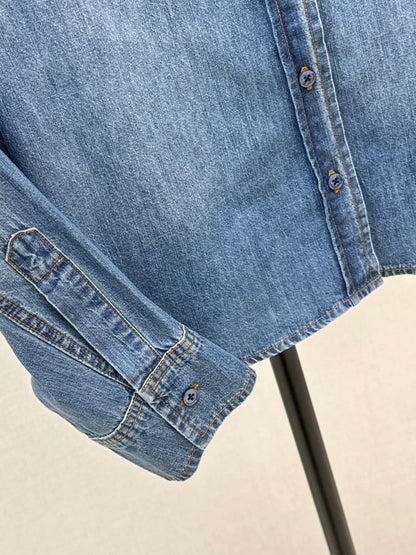 Retro Blue Denim Shirt