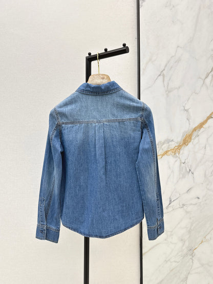 Retro Blue Denim Shirt