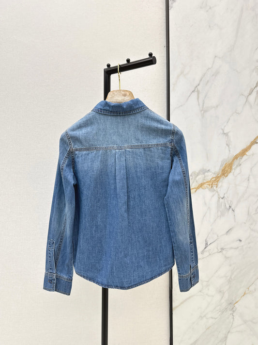 Retro Blue Denim Shirt