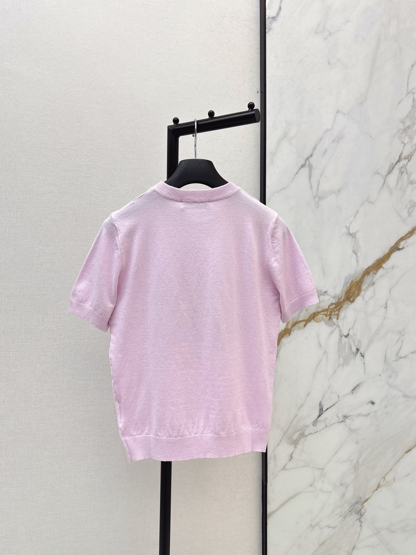 Four-leaf clover knit T-shirt