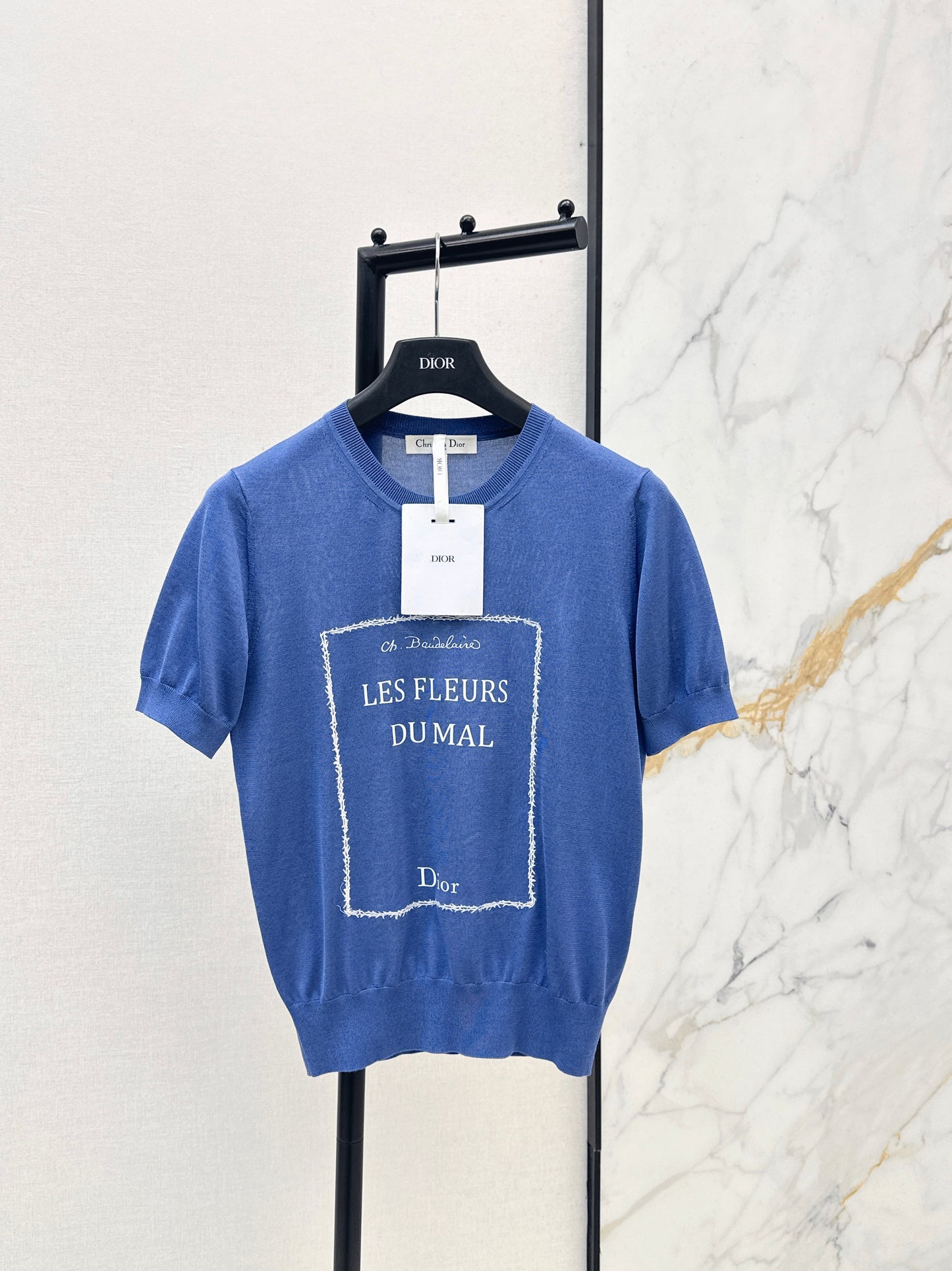 Embroidered Knit T-Shirt