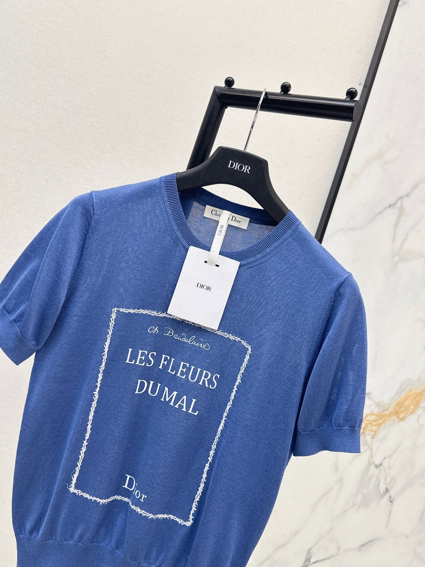 Embroidered Knit T-Shirt