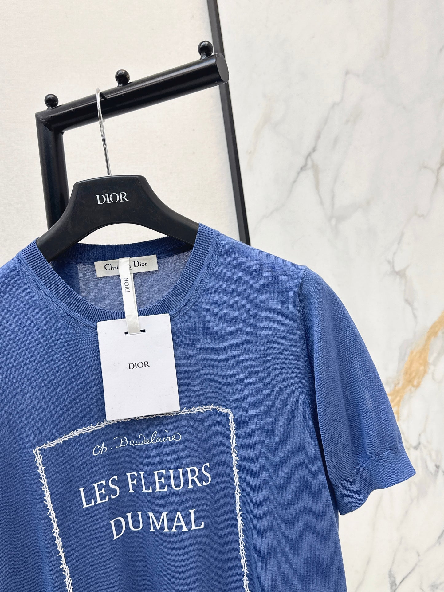Embroidered Knit T-Shirt
