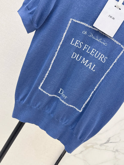 Embroidered Knit T-Shirt