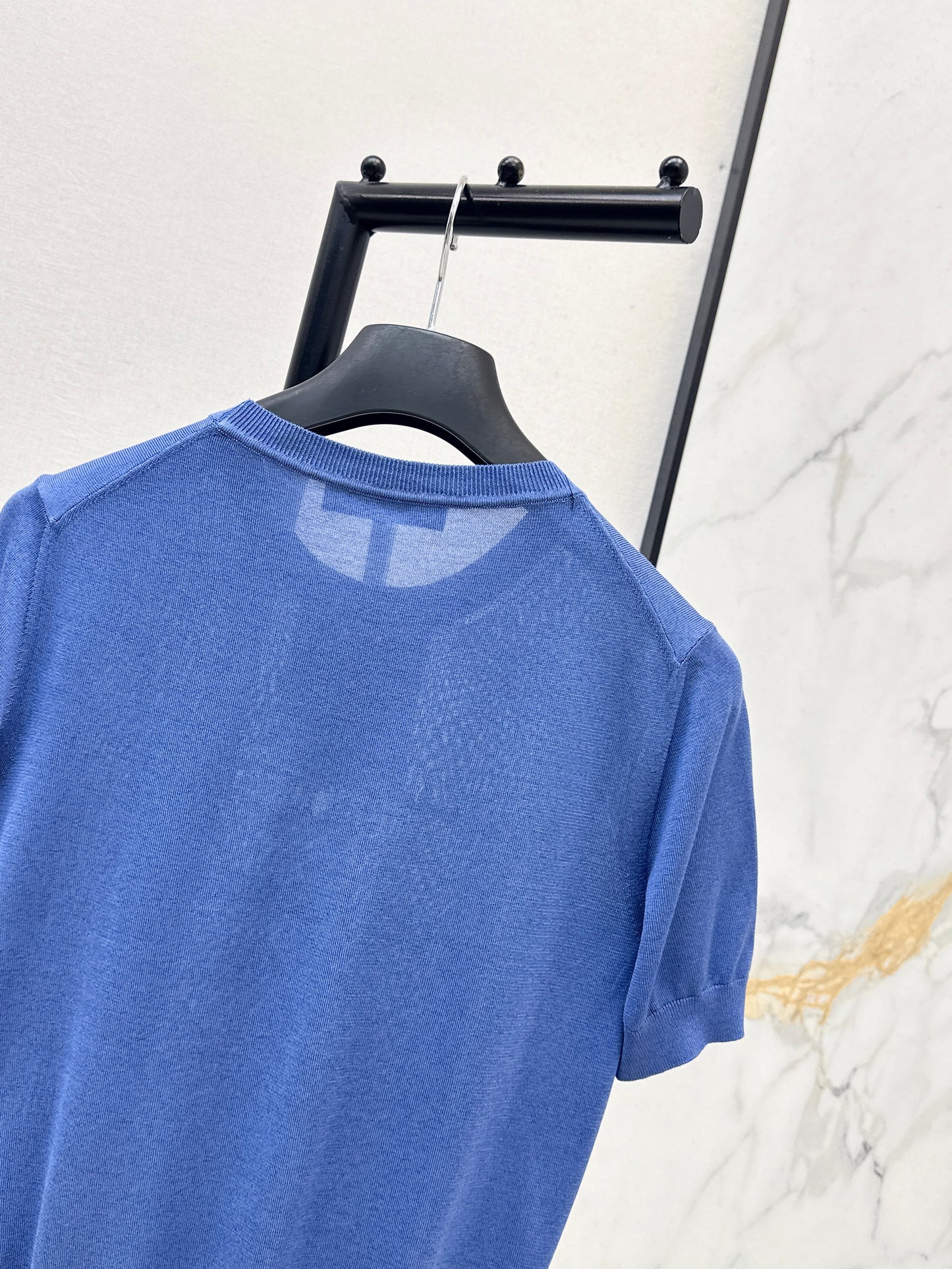 Embroidered Knit T-Shirt