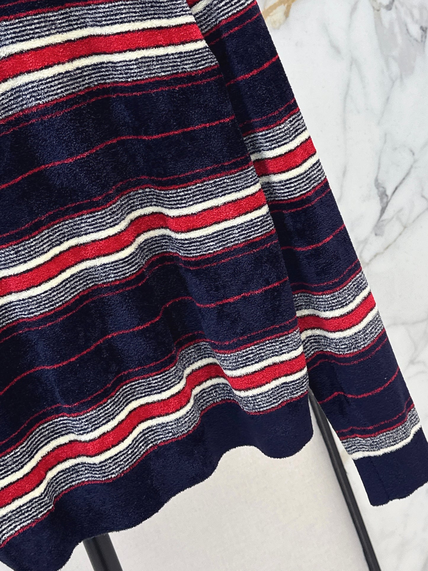 Half-zip striped sweater