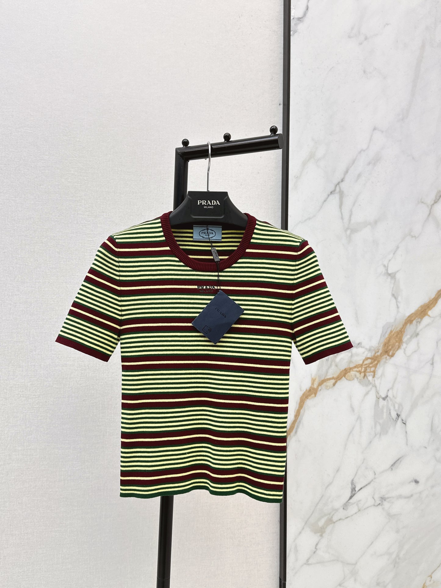Striped Knit T-Shirt