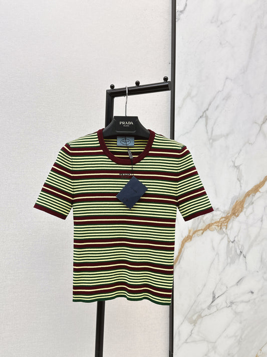 Striped Knit T-Shirt
