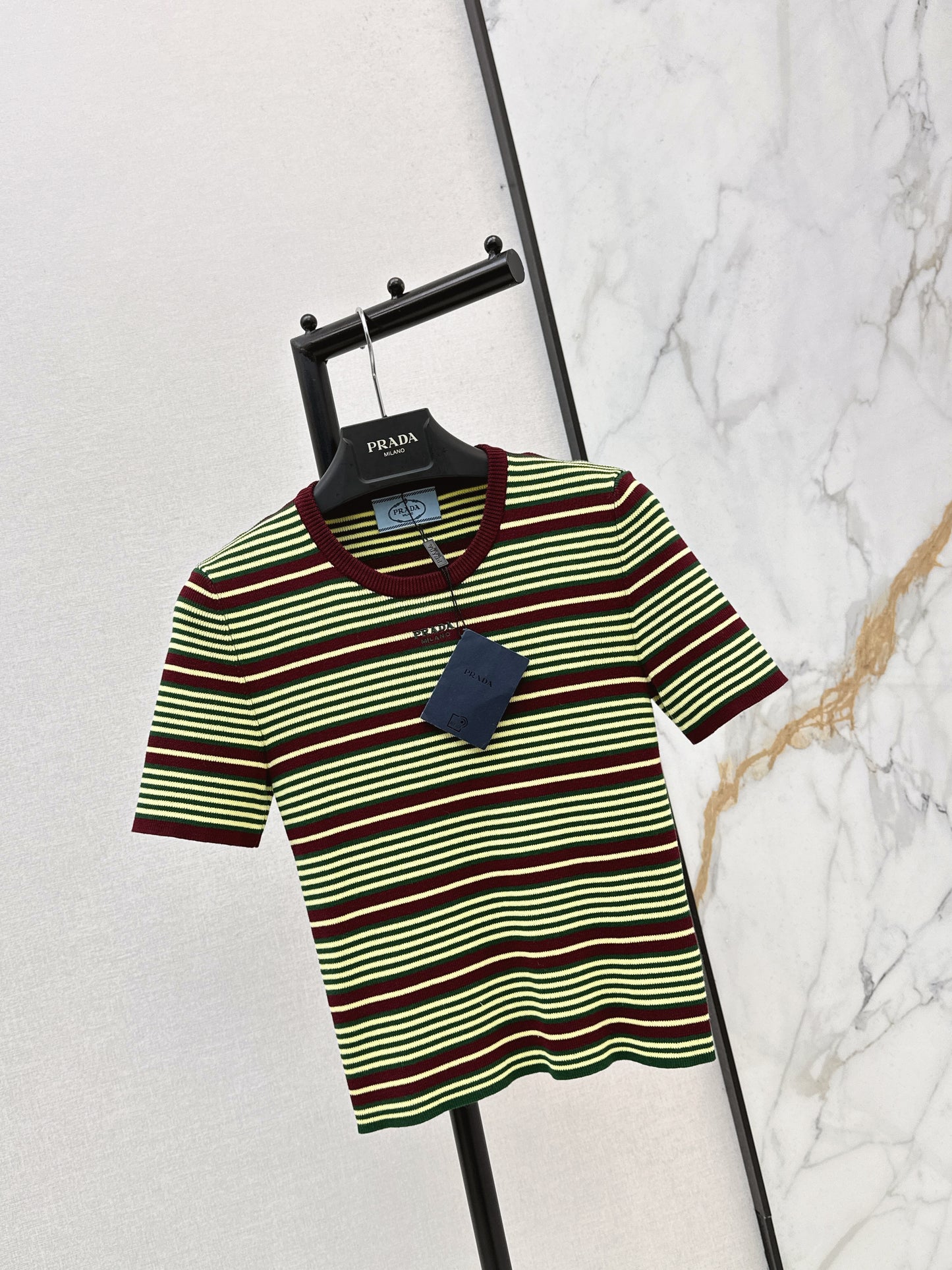 Striped Knit T-Shirt