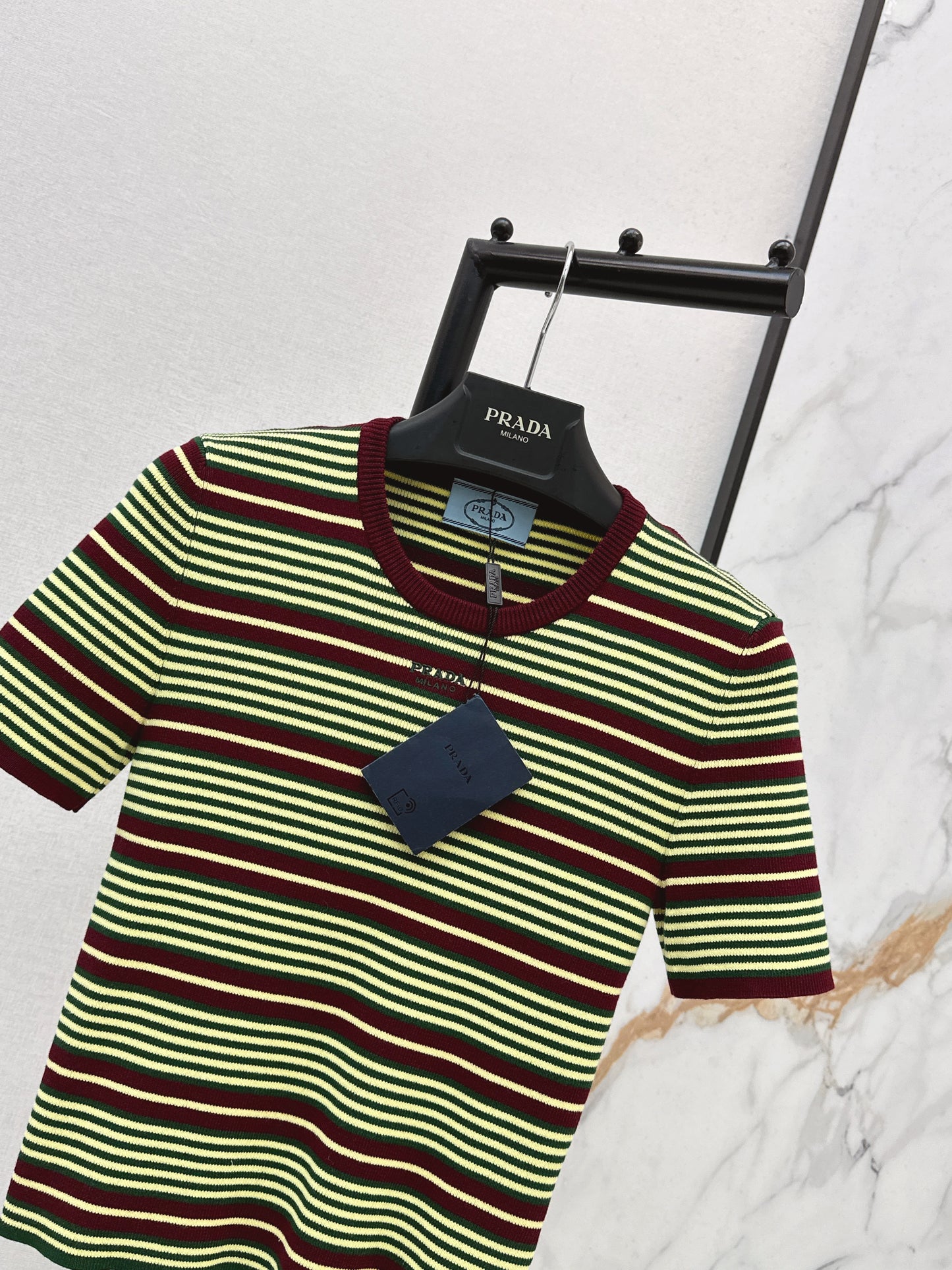 Striped Knit T-Shirt