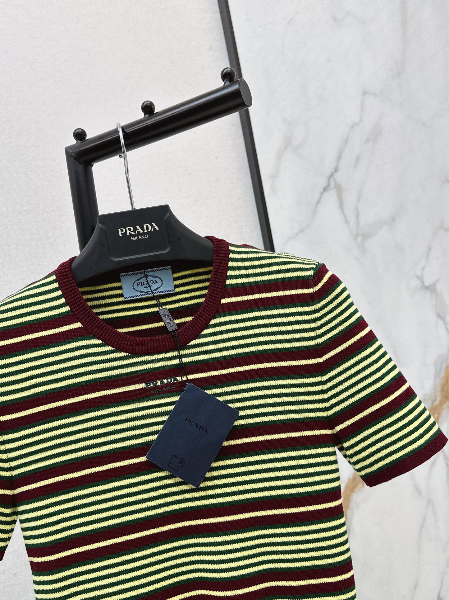 Striped Knit T-Shirt