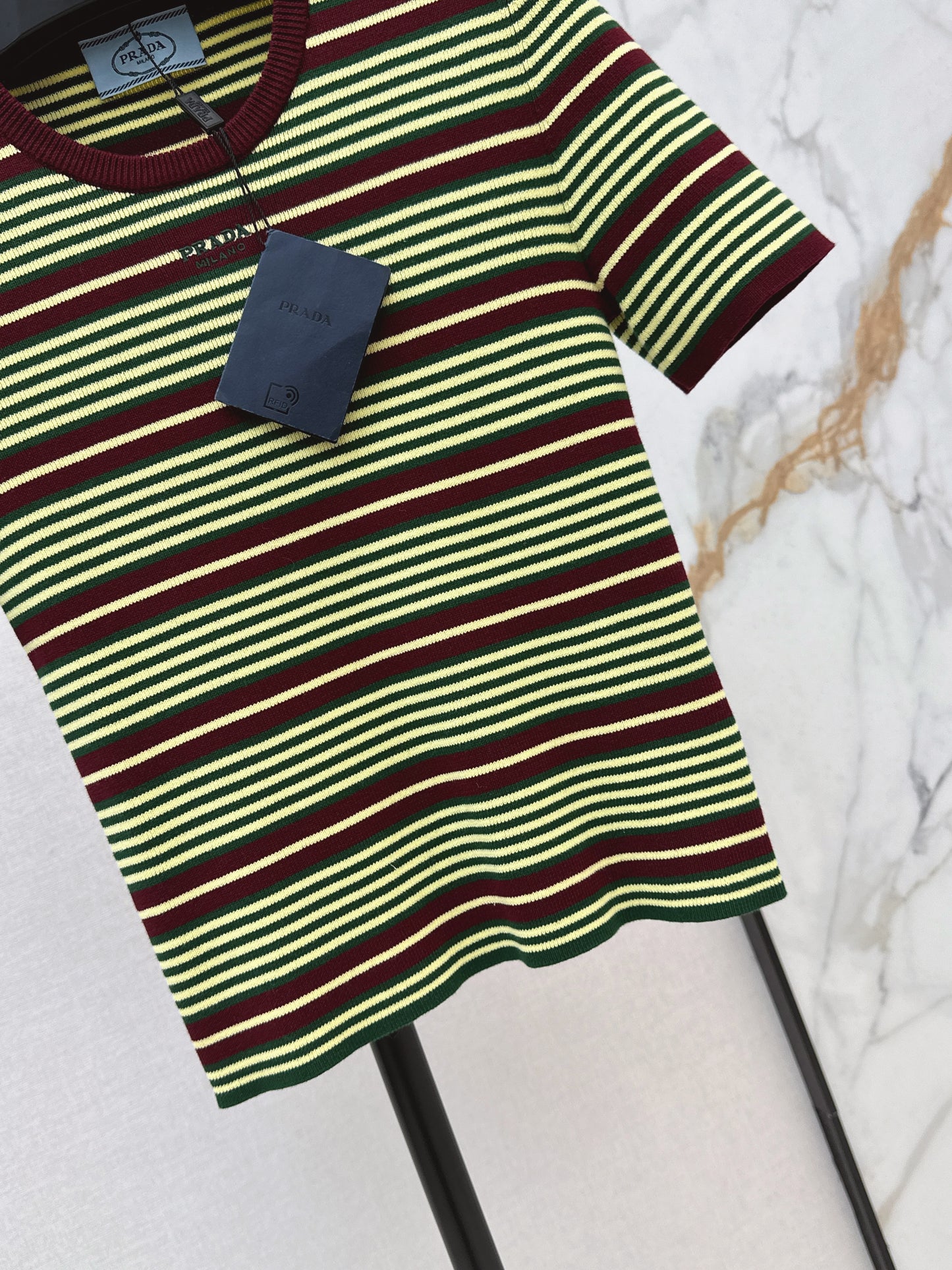 Striped Knit T-Shirt