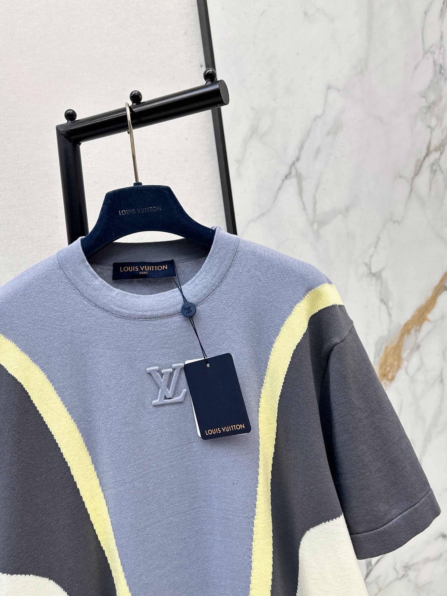 Color-blocked knit T-shirt