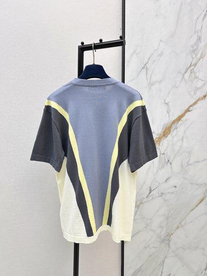 Color-blocked knit T-shirt