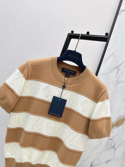 Striped Knit T-Shirt