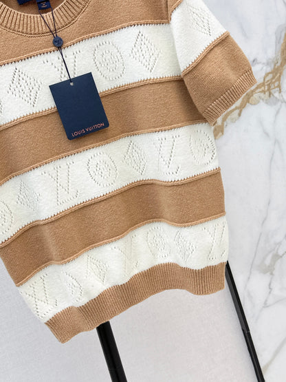 Striped Knit T-Shirt