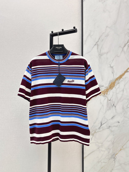Striped Loose Knit T-Shirt