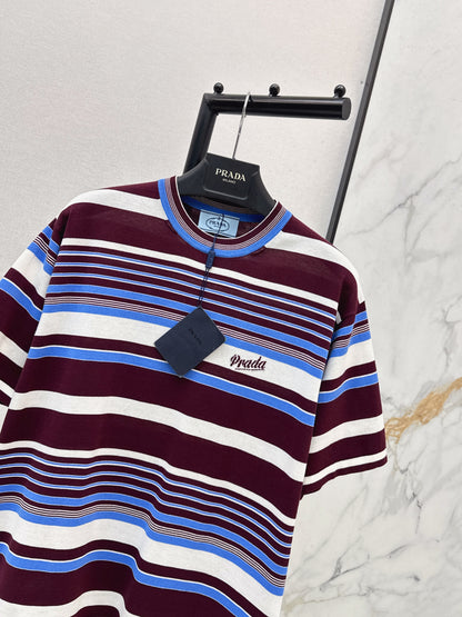 Striped Loose Knit T-Shirt