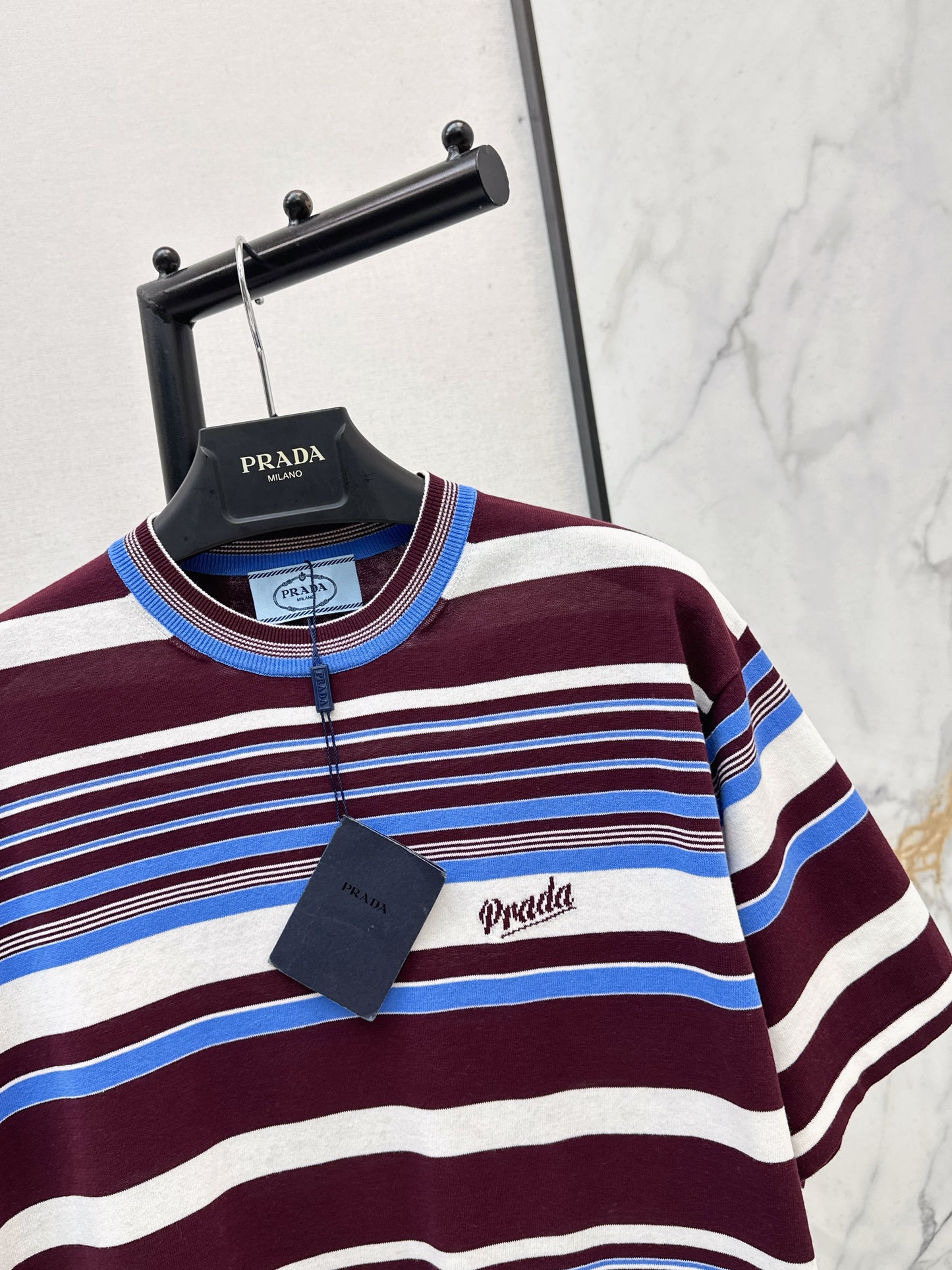 Striped Loose Knit T-Shirt