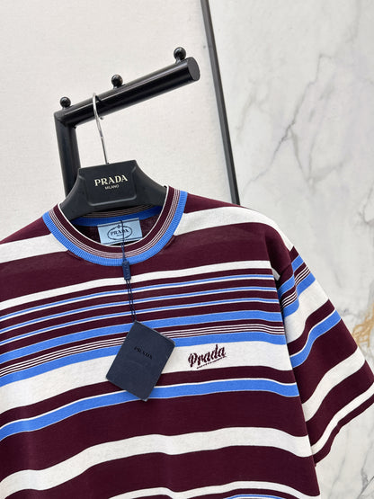 Striped Loose Knit T-Shirt