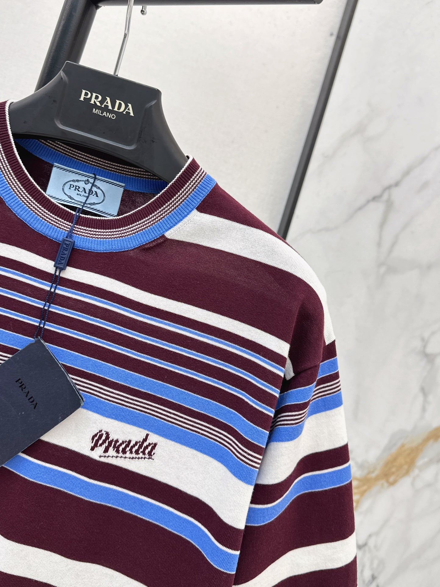 Striped Loose Knit T-Shirt
