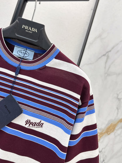 Striped Loose Knit T-Shirt