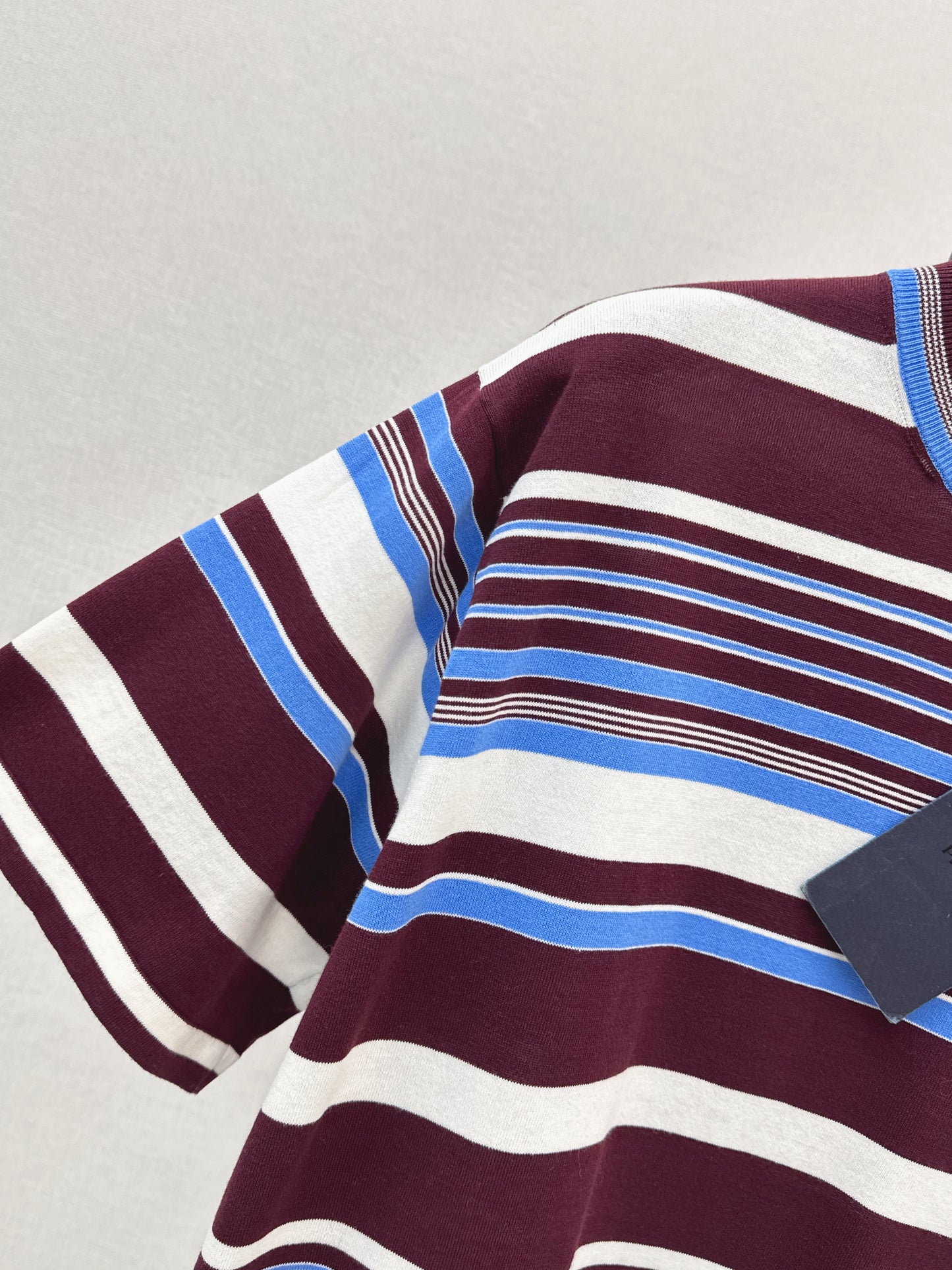 Striped Loose Knit T-Shirt