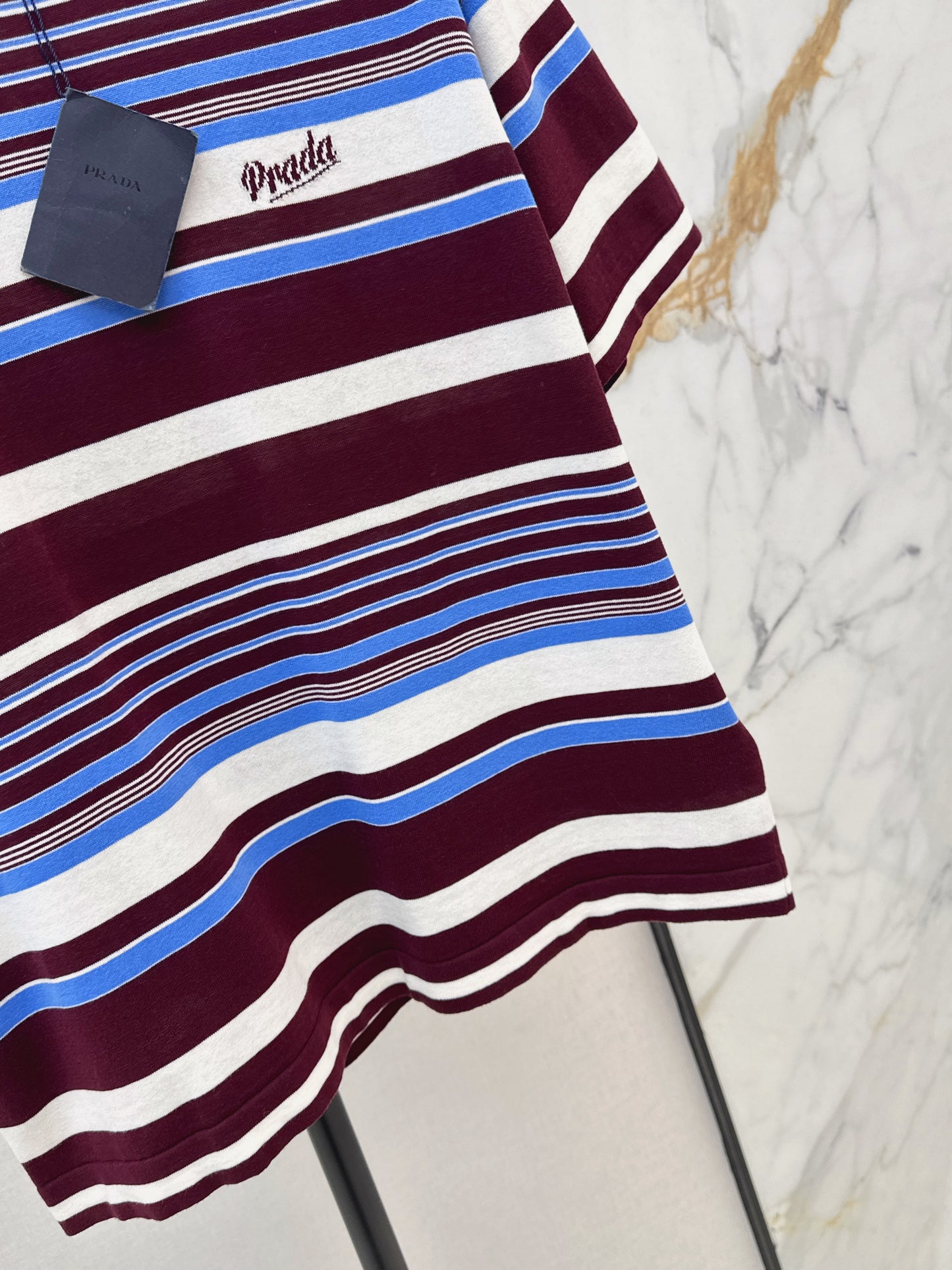Striped Loose Knit T-Shirt