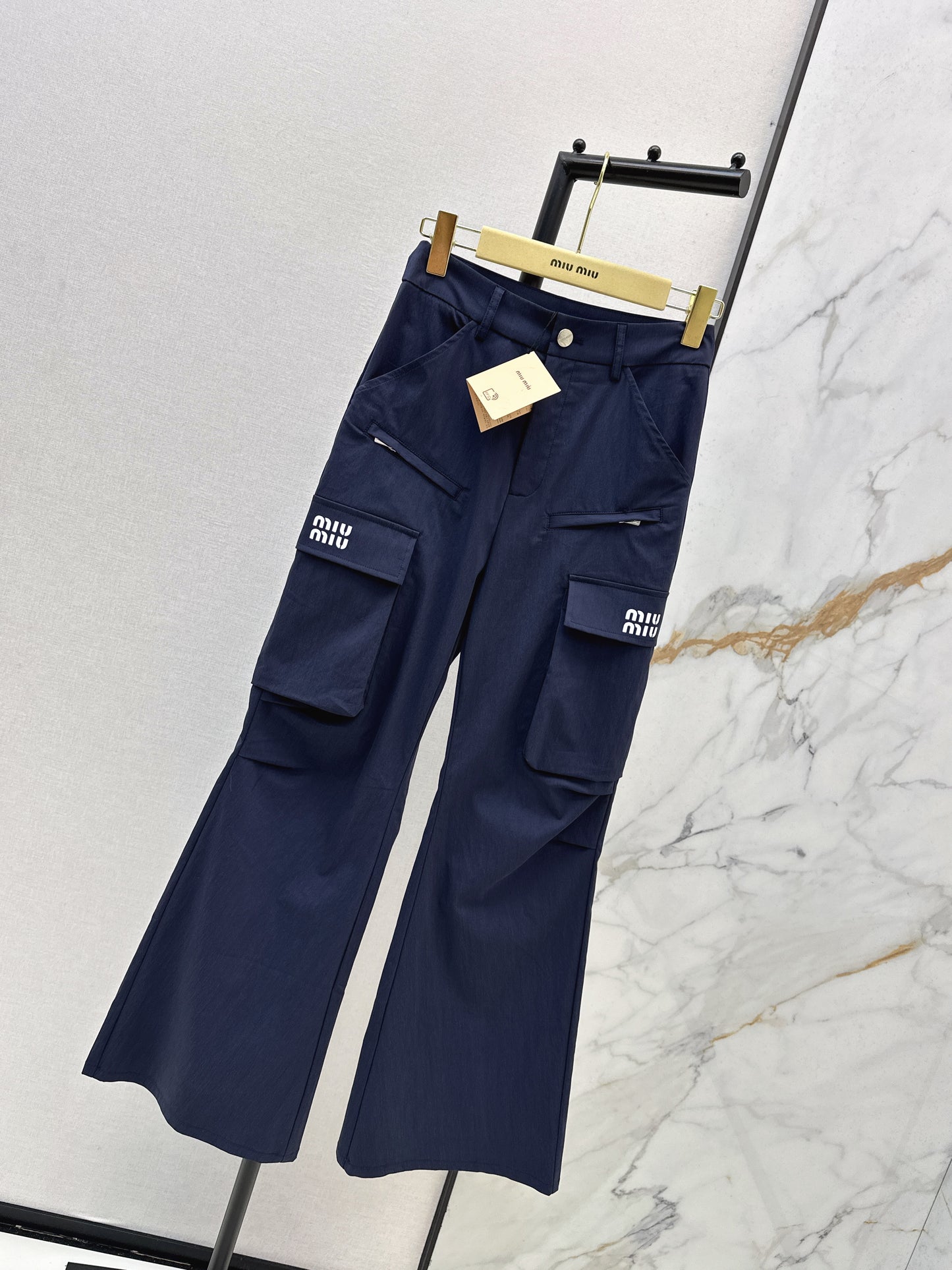26ss Cargo-style wide-leg trousers