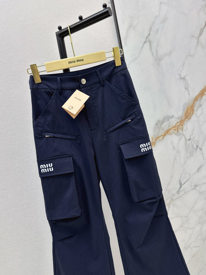 26ss Cargo-style wide-leg trousers