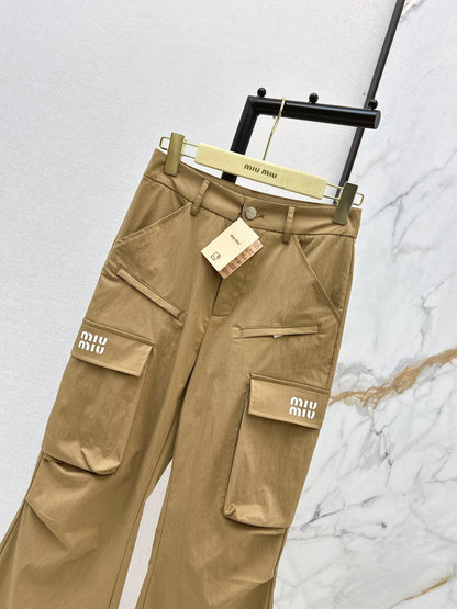 26ss Cargo-style wide-leg trousers