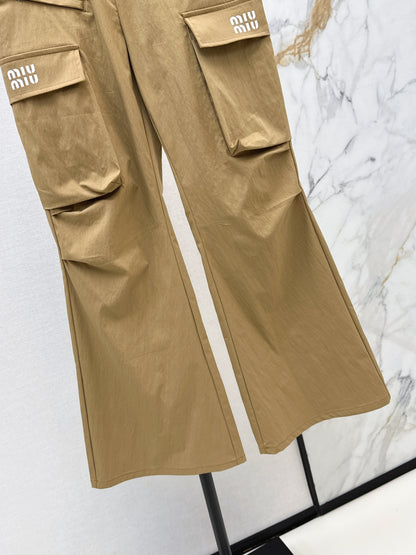 26ss Cargo-style wide-leg trousers