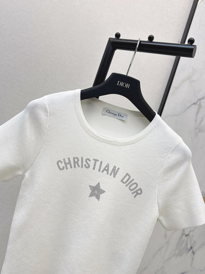 26ss Letter-print jacquard knit T-shirt
