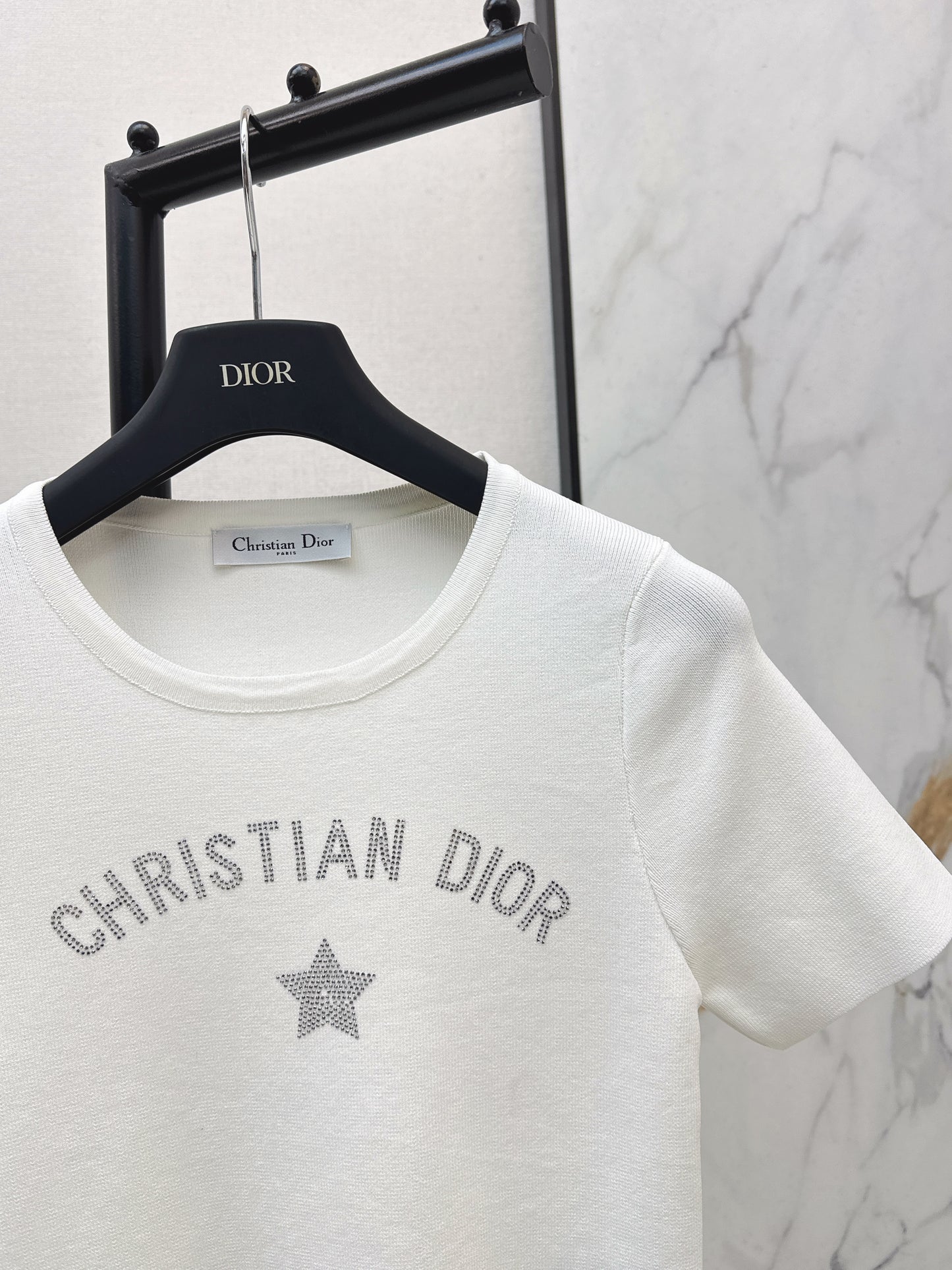 26ss Letter-print jacquard knit T-shirt