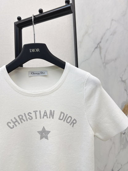 26ss Letter-print jacquard knit T-shirt