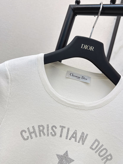 26ss Letter-print jacquard knit T-shirt