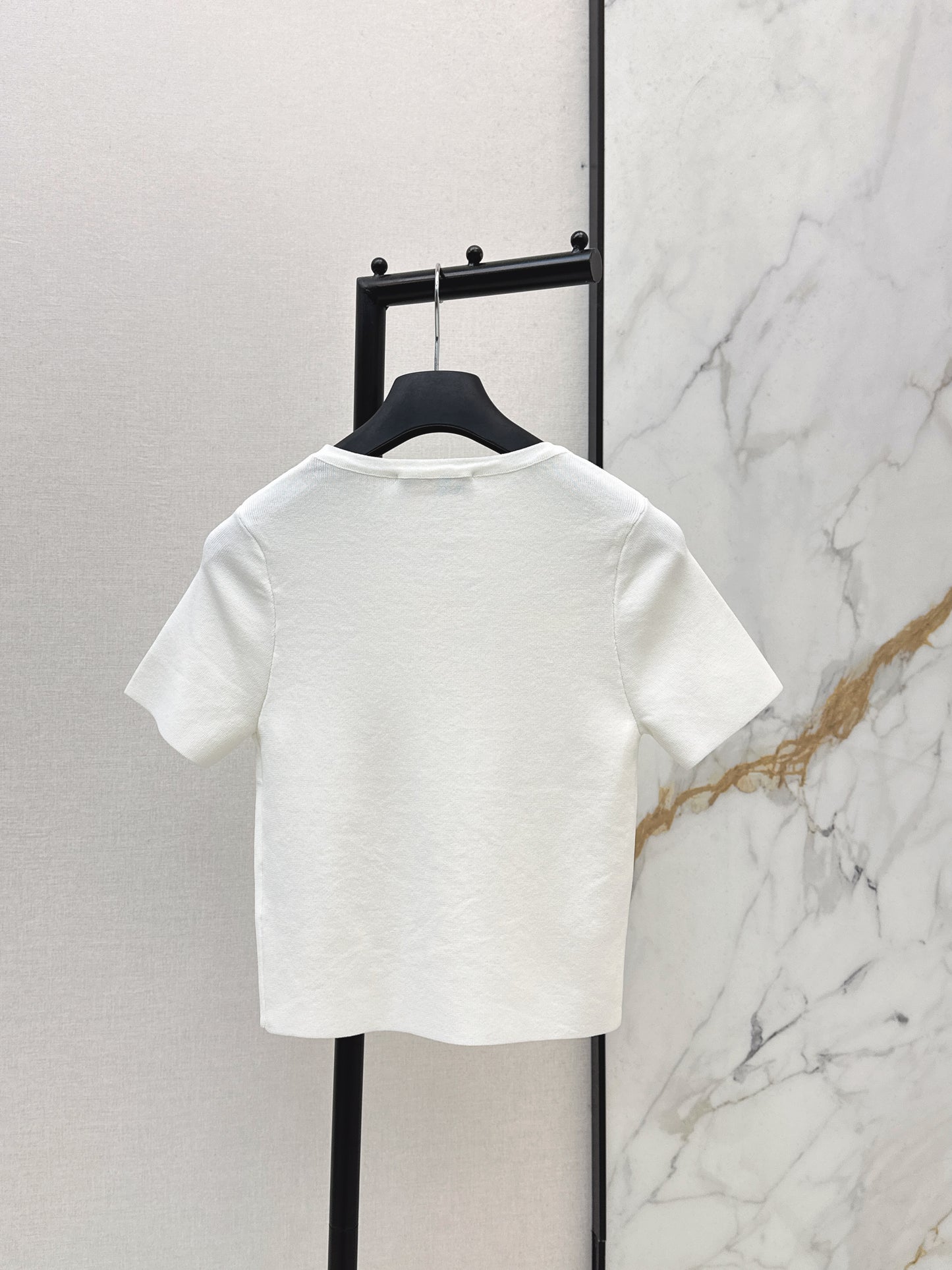 26ss Letter-print jacquard knit T-shirt