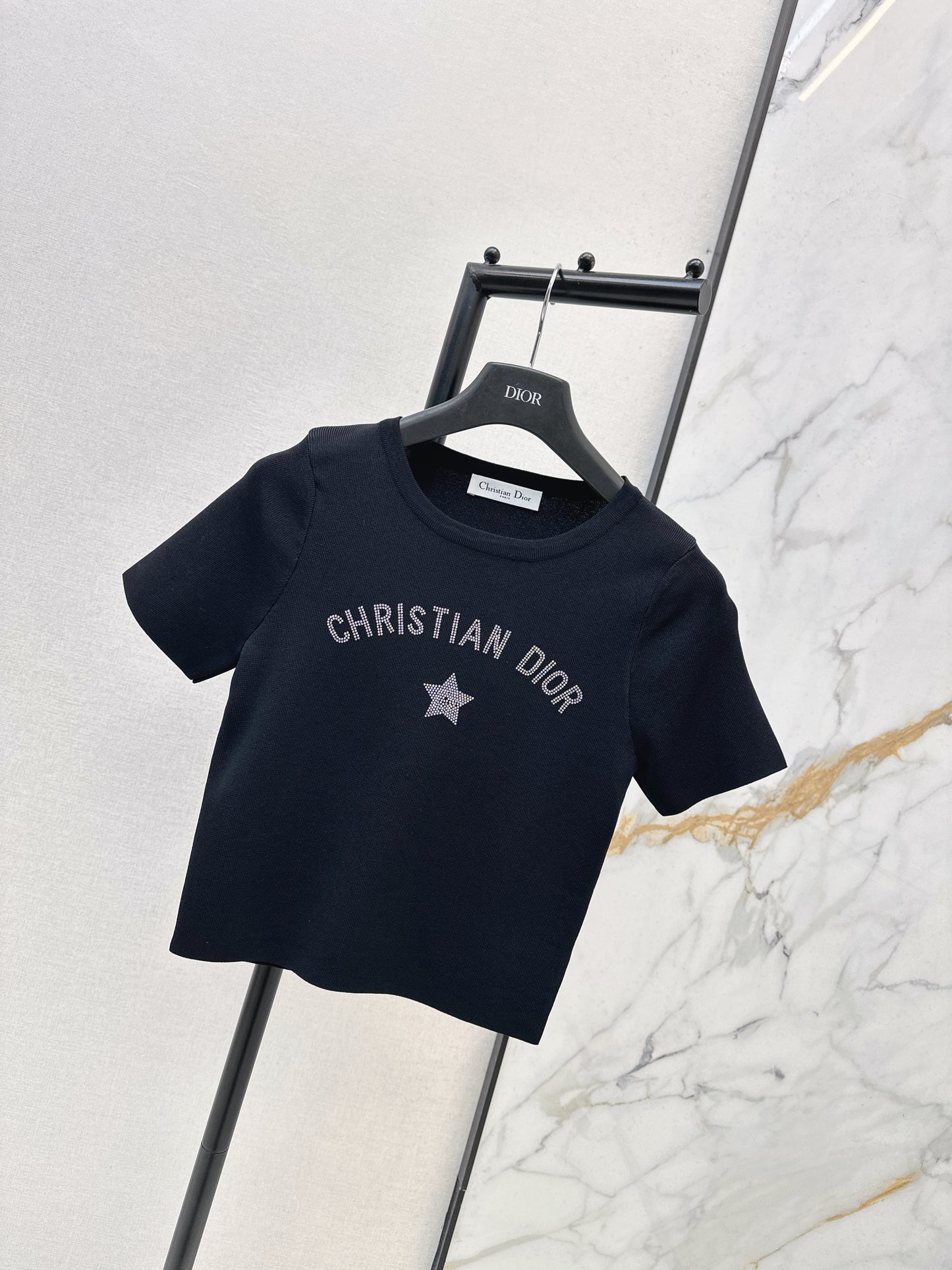 26ss Letter-print jacquard knit T-shirt