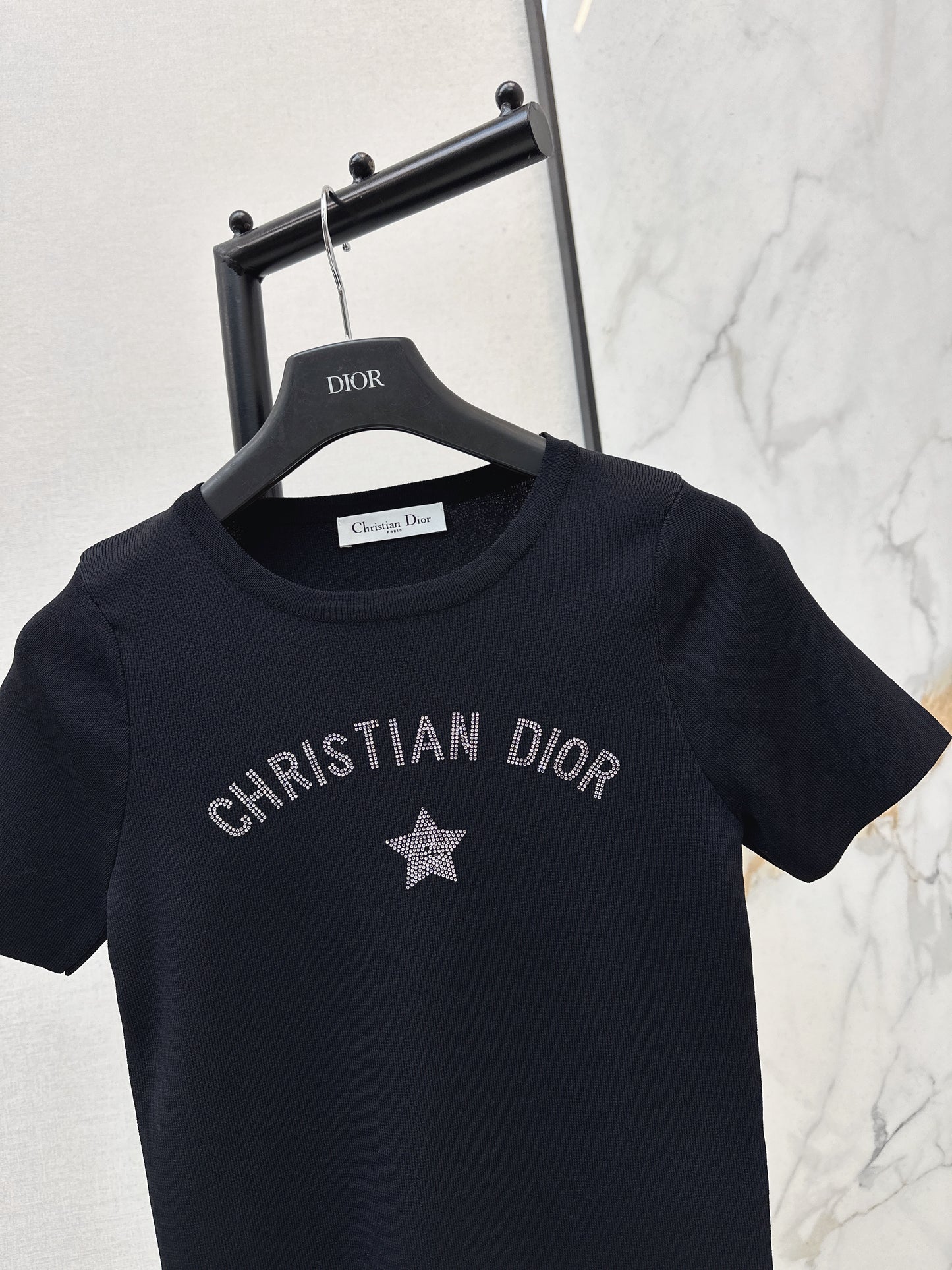 26ss Letter-print jacquard knit T-shirt