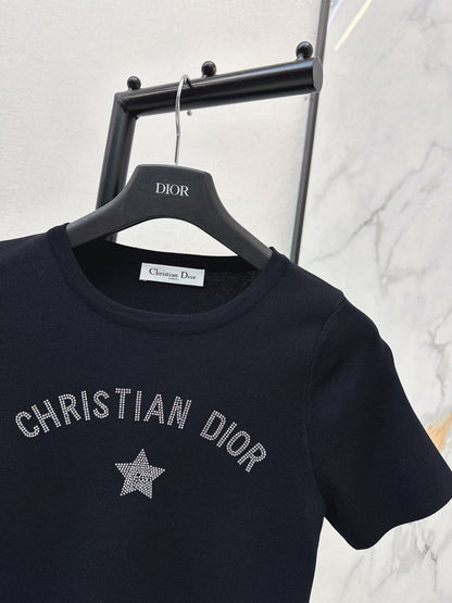 26ss Letter-print jacquard knit T-shirt