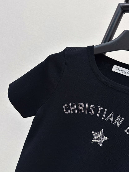26ss Letter-print jacquard knit T-shirt
