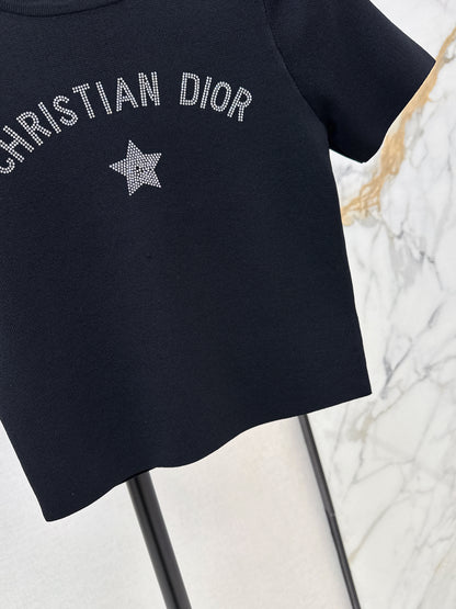 26ss Letter-print jacquard knit T-shirt