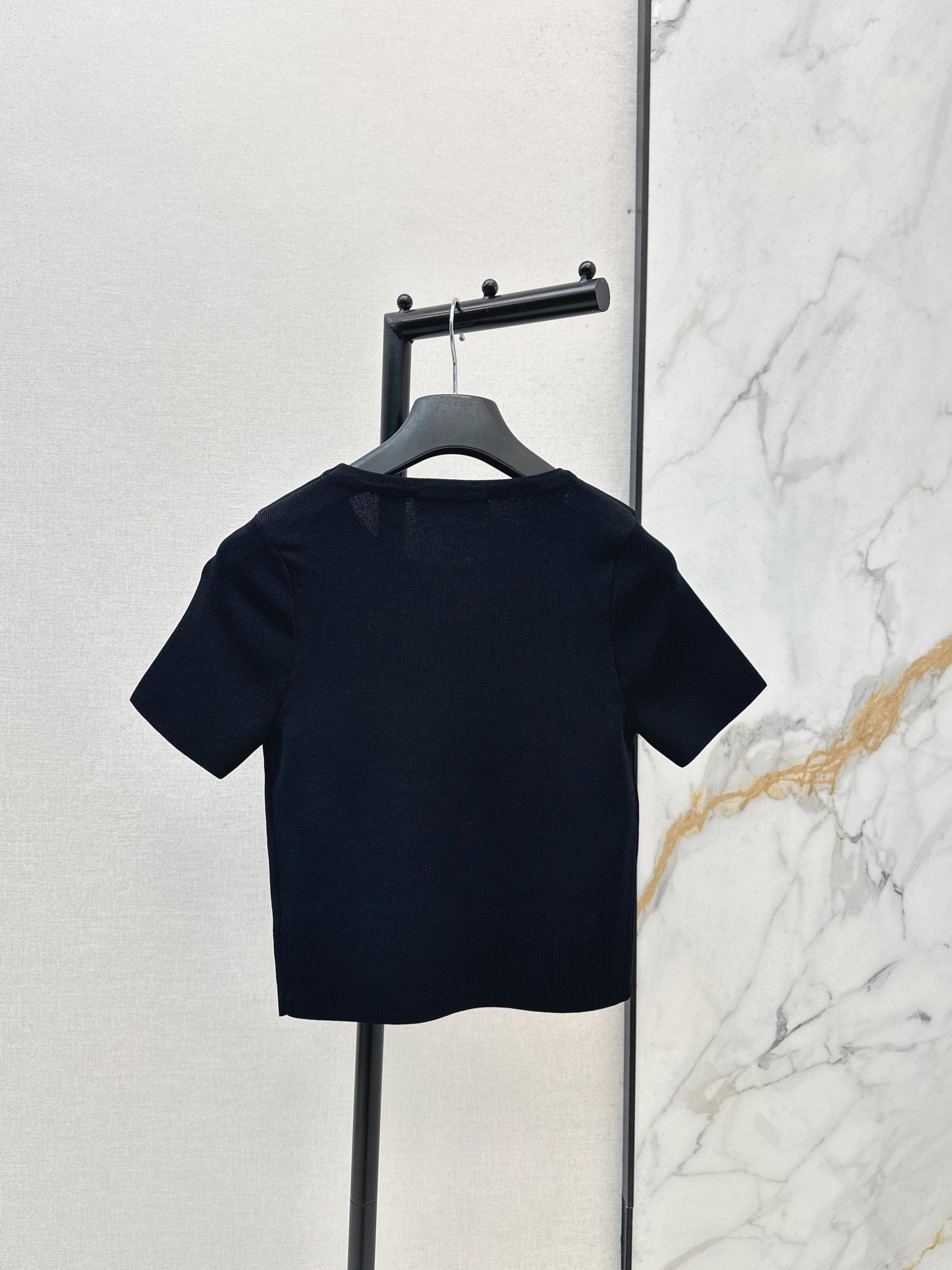 26ss Letter-print jacquard knit T-shirt