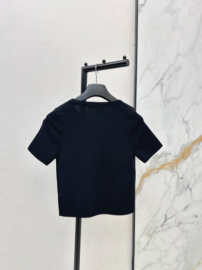 26ss Letter-print jacquard knit T-shirt
