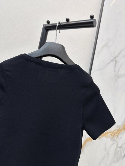 26ss Letter-print jacquard knit T-shirt