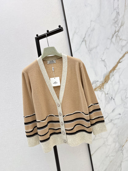 26ss Color-blocked striped knit T-shirt