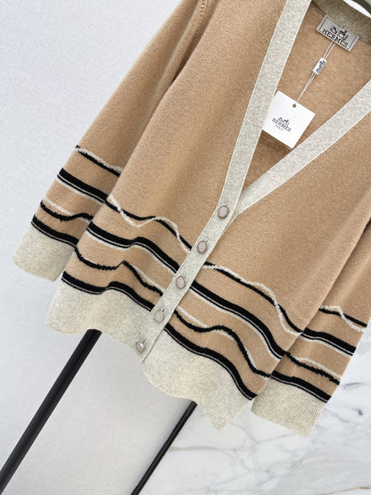 26ss Color-blocked striped knit T-shirt