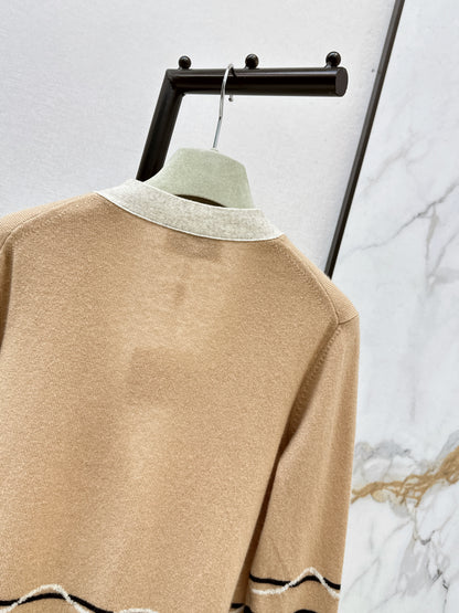 26ss Color-blocked striped knit T-shirt
