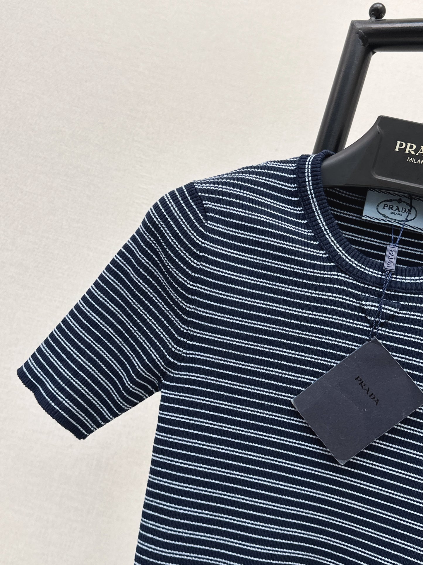 26ss Striped Knit Short-Sleeve T-Shirt