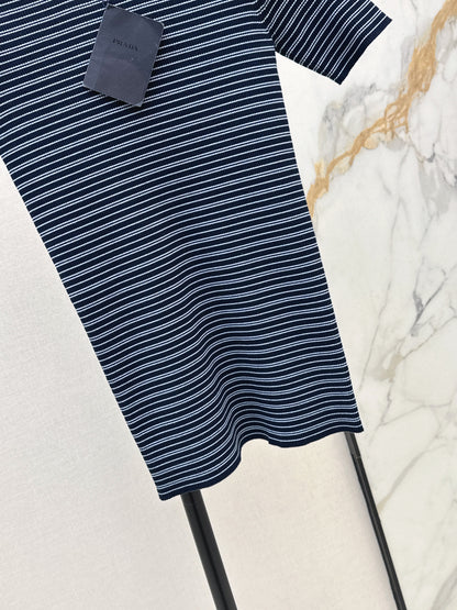 26ss Striped Knit Short-Sleeve T-Shirt